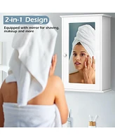 Bathroom Wall Cabinet with Single Mirror Door