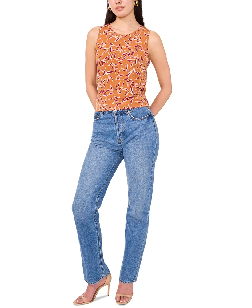 Vince Camuto Women's Printed Keyhole-Back Tank Top