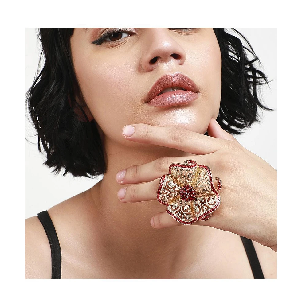 Sohi Stone Setting Flower Ring