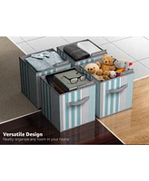 Sorbus 11 Inch Foldable Fabric Storage Cube Bin with Handles - for Organizing Pantry, Closet, Nursery, Playroom