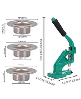 Yescom Grommet Tool Kit 4900pcs Eyelets Washers #0/#2/#4 Die Hole Puncher Hand Press Machine for Fabric Tarp Printing