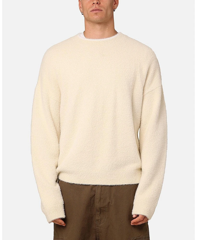Xxiii Men's Crew Neck Fluffy Sweater