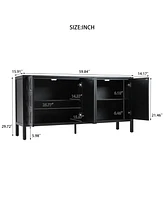 Geometric Circle Door Cabinet - Black