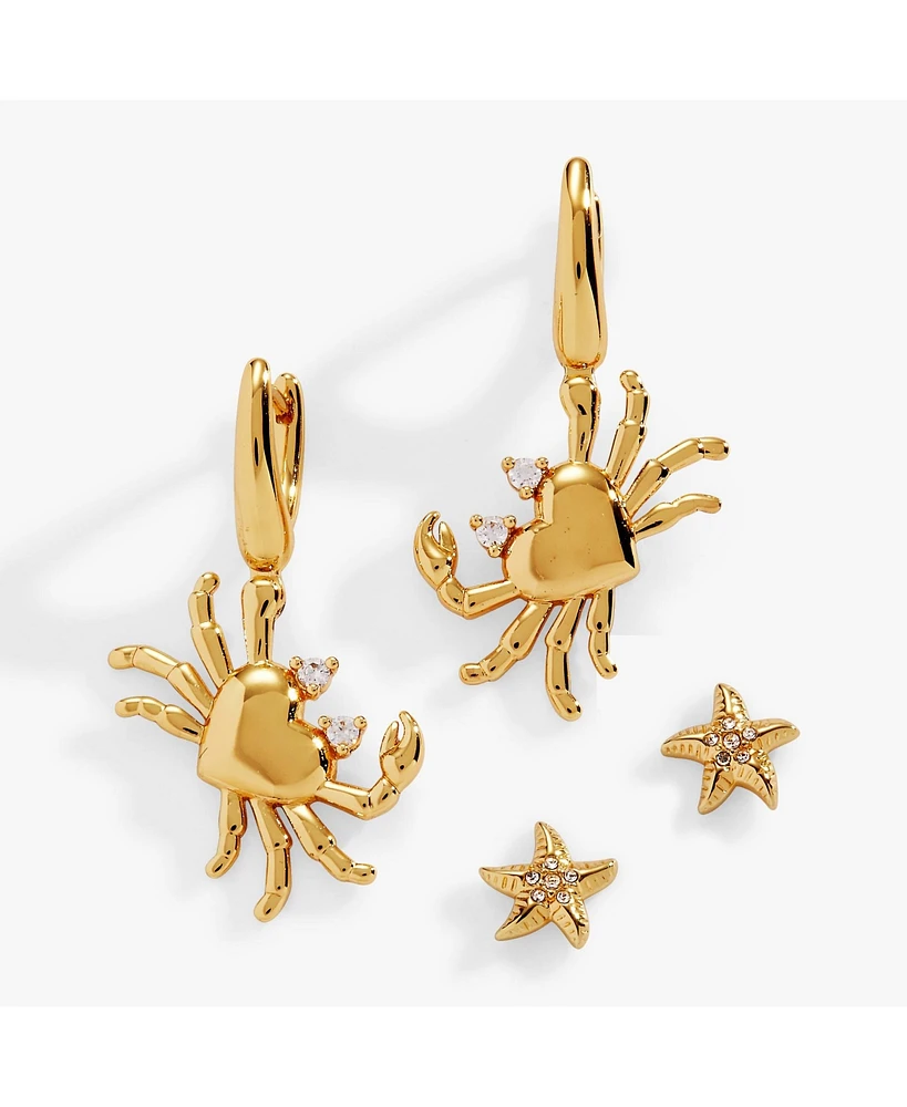 Alex and Ani Crab & Starfish Earring Set