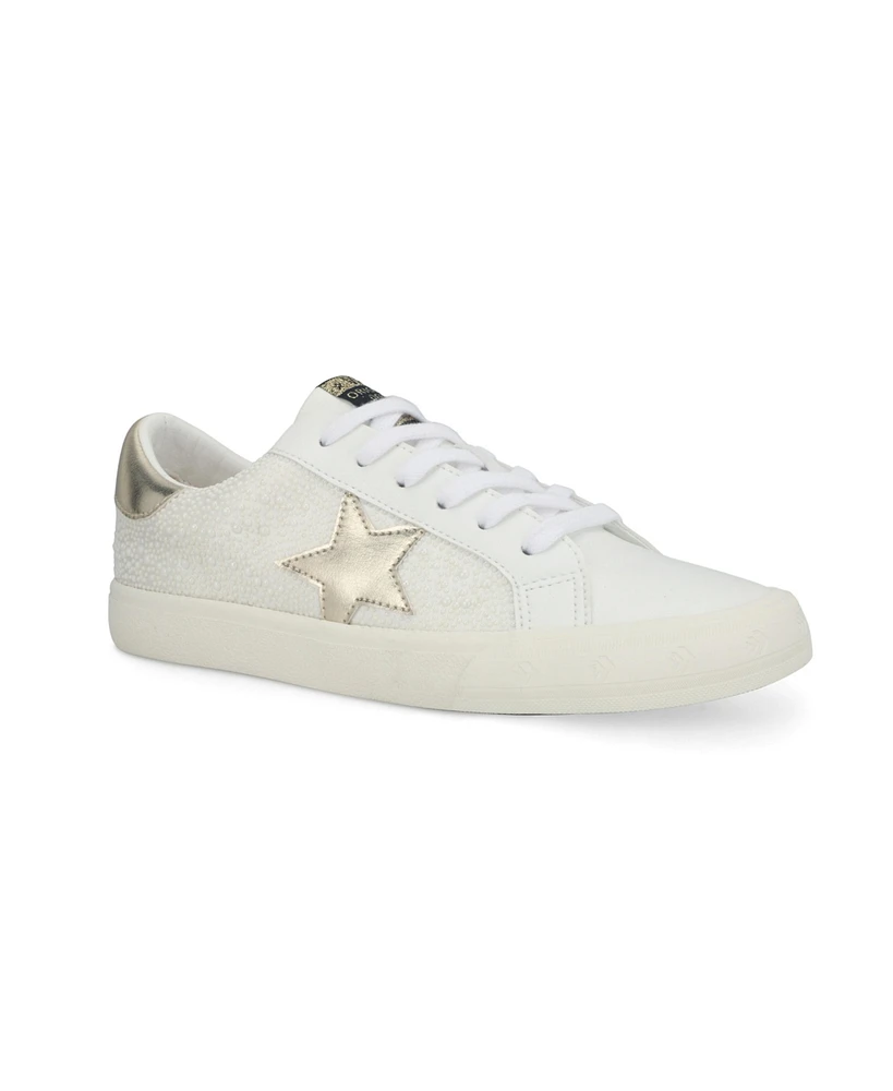 Grande - White Gold Pearls Pop Women's's Sneaker by Vintage Havana