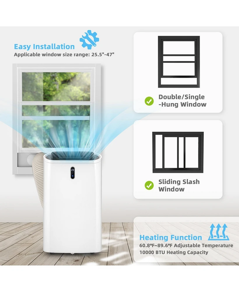 14000 Btu(Ashrae) Portable Air Conditioner with App and WiFi Control