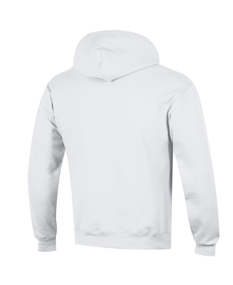 Champion Men's White Miami Hurricanes Arch Over Logo Pullover Hoodie