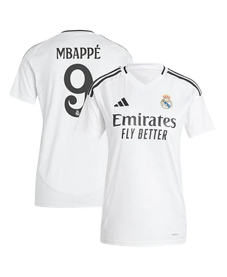 Adidas Women's Kylian Mbappe White Real Madrid 2024/25 Home Replica Player Jersey