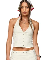 Edikted Women's Keli Buckle Halter Top