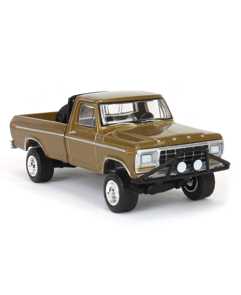 1/64 1979 F250 Ranger Lifted Rollbar Mounted Spare Gold All Terrain 16