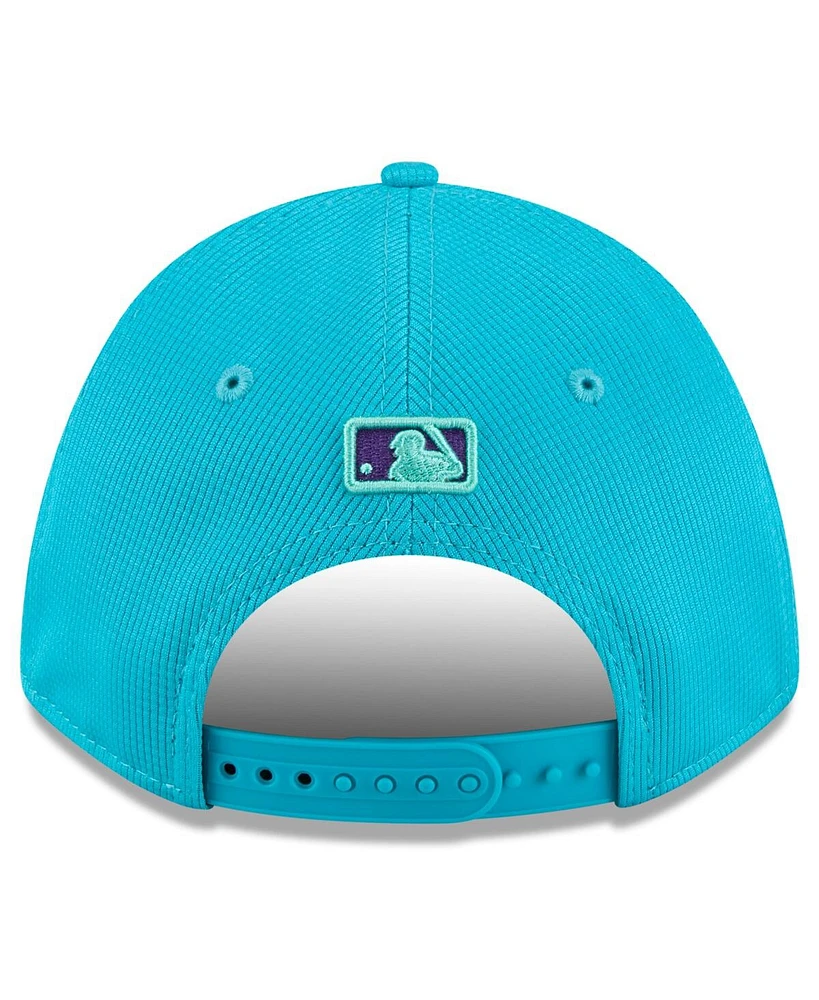 New Era Men's Teal/Purple Arizona Diamondbacks 2025 City Connect Batting Practice M-Crown 9FORTY Adjustable Hat