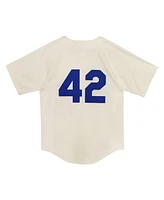 Mitchell & Ness Toddler Jackie Robinson Cream Brooklyn Dodgers 1955 Authentic Jersey