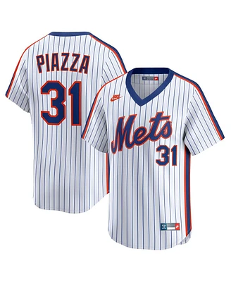 Nike Men's Mike Piazza White New York Mets Throwback Cooperstown Collection Limited Jersey