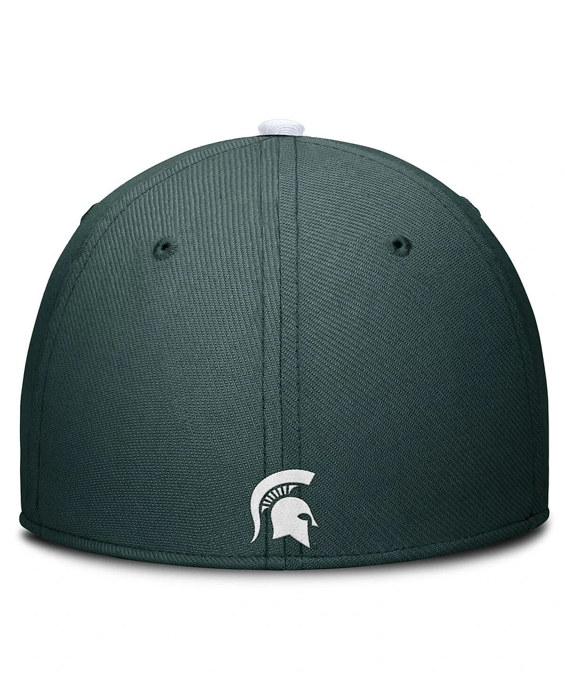 Nike Men's Green Michigan State Spartans Primetime Rise Swoosh Flex Hat