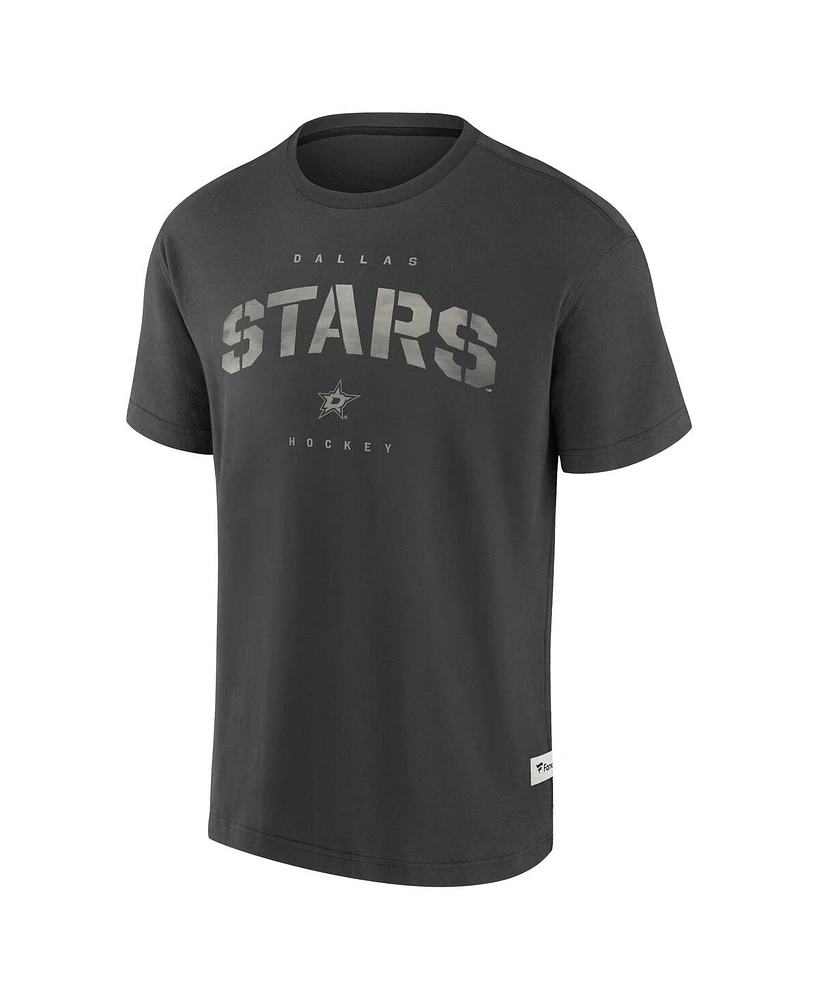 Fanatics Men's Charcoal Dallas Stars Elements Weathered Tonal Future Ground T-Shirt