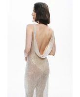 Nocturne Women's Beaded Embroidered Maxi Dress