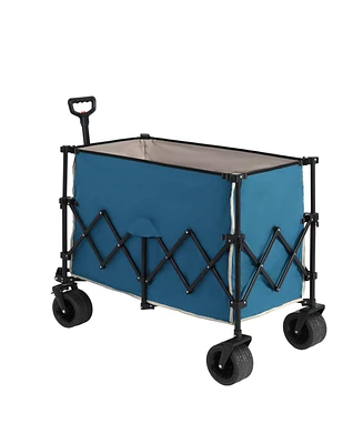 Mondawe 300L Folding Beach Wagon with Big Wheels