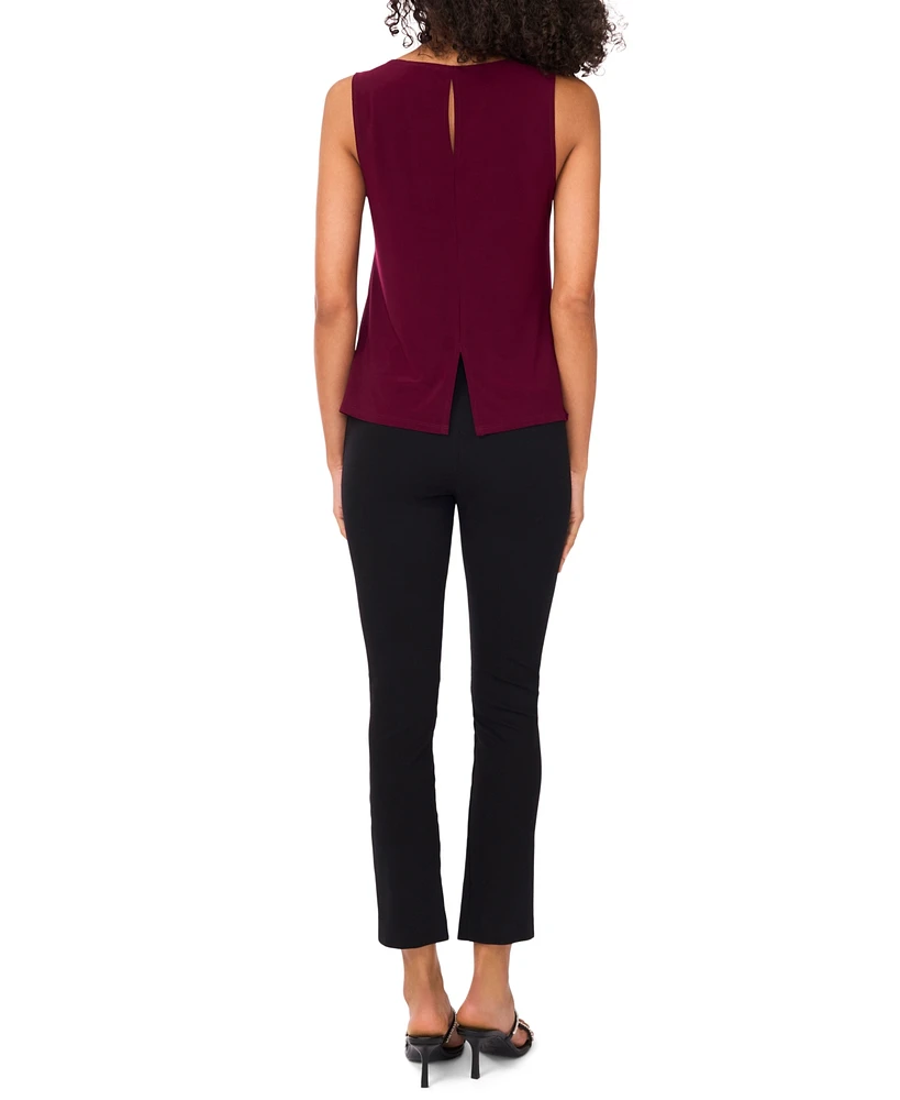 Msk Petite Round-Neck Sleeveless Top