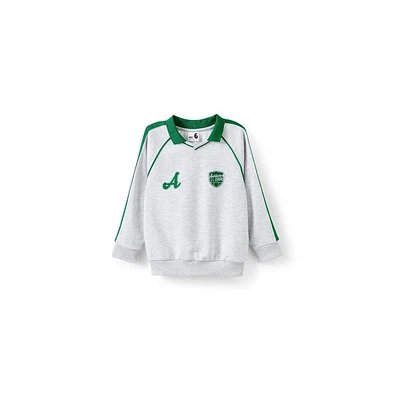 Cotton On Little Boys Polo Collar Fleece Top
