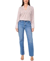 Vince Camuto Women's V-Neck Long-Bell-Sleeve Top