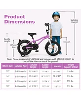 Kids Bicycle with Dual Brakes Training Wheels for Beginner Riders
