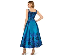 Adrianna Papell Women's Jacquard Fit & Flare Dress