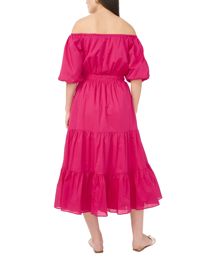 Vince Camuto Women's Off-The-Shoulder Tiered Maxi Dress