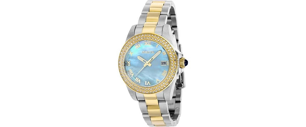 Invicta Women's Angel Quartz 3 Hand Light Blue Dial Watch