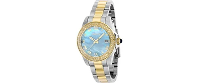 Invicta Women's Angel Quartz 3 Hand Light Blue Dial Watch
