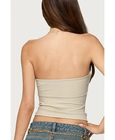 Edikted Women's Lian Twist Front Tube Top