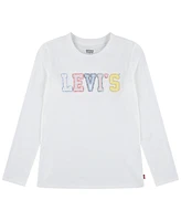 Levi's Toddler and Little Girls Crochet Logo Long Sleeve T-Shirt