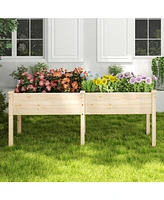 Large Raised Garden Bed with Drainage Holes and 6 Supporting Legs