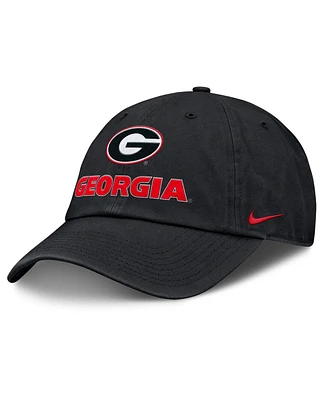 Nike Men's Black Georgia Bulldogs 2025 Sideline Club Adjustable Hat