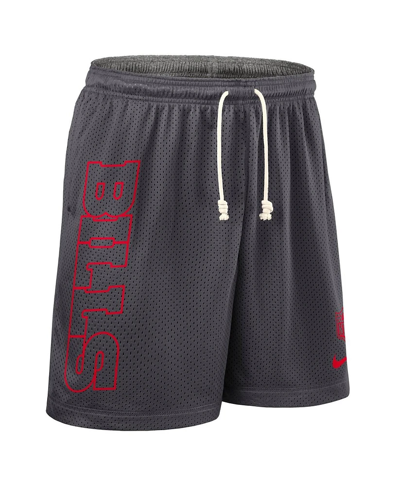 Nike Men's Gray Buffalo Bills Sideline Reversible Performance Shorts