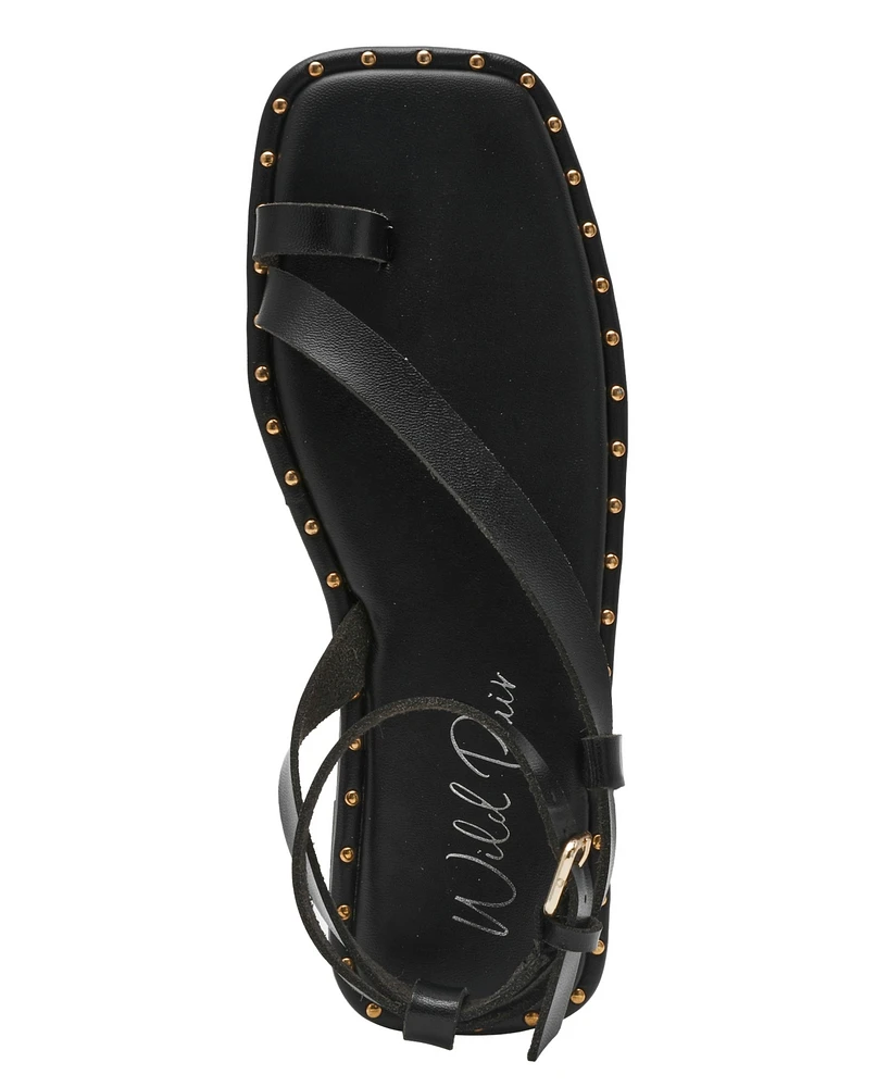 Wild Pair Women's Genessis Buckle Flat Sandals, Exclusively at Macy's