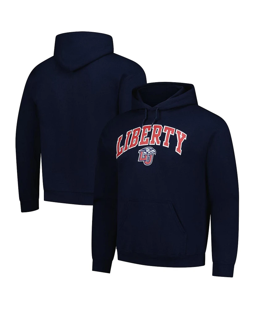 Fanatics Unlabeled Men's Navy Liberty Flames Fleece Pullover Hoodie