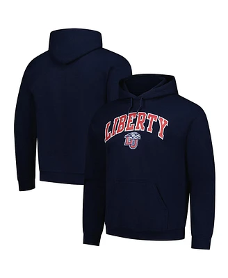 Fanatics Unlabeled Men's Navy Liberty Flames Fleece Pullover Hoodie