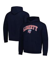 Fanatics Unlabeled Men's Navy Liberty Flames Fleece Pullover Hoodie