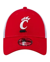 New Era Men's Red Cincinnati Bearcats Trucker 9FORTY Adjustable Hat