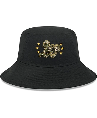 New Era Men's Black Athletics 2024 Armed Forces Day Bucket Hat