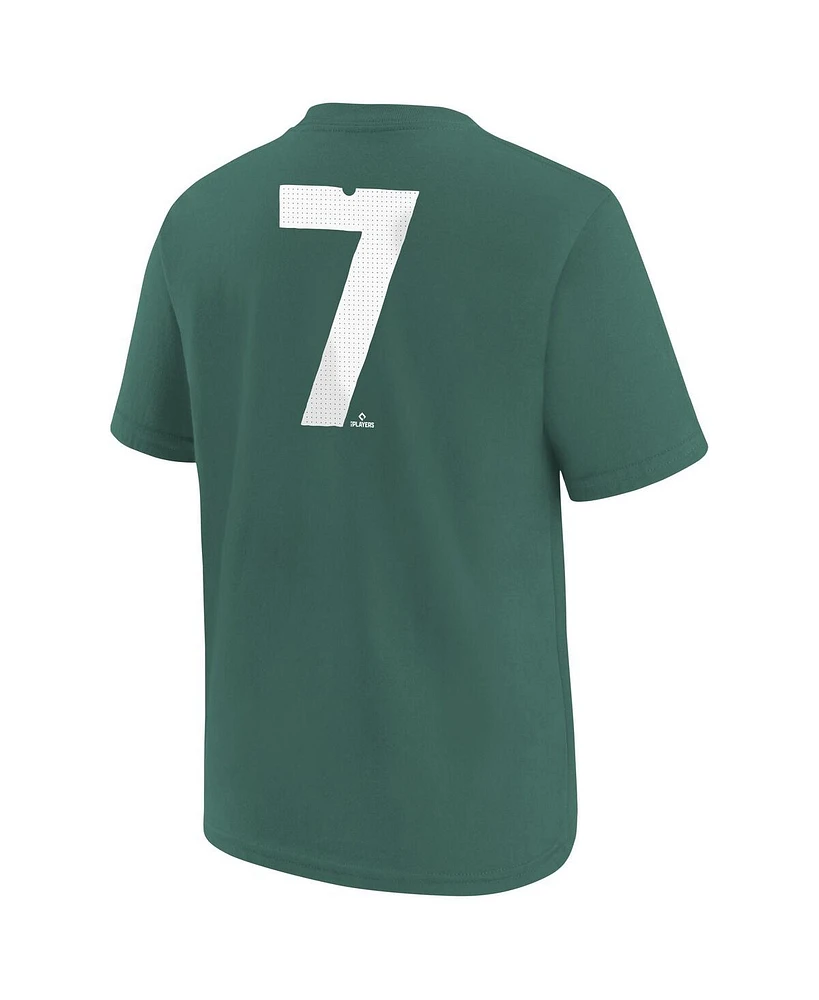 Nike Big Boys and Girls Masataka Yoshida Green Boston Red Sox 2025 City Connect Fuse Name Number T-Shirt