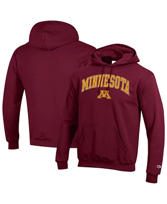 Champion Men's Maroon Minnesota Golden Gophers Arched Logo Fleece Pullover Hoodie Sweatshirt