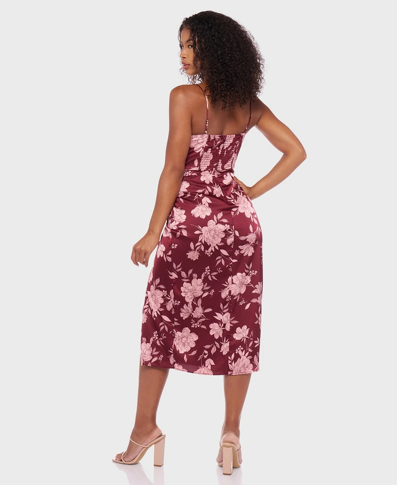 B Darlin Juniors' Satin Sweetheart Midi Dress