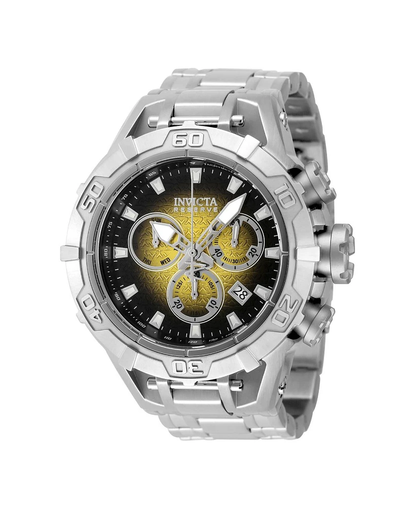 Invicta Men's 47848 Reserve Quartz Chronograph Black, Yellow Dial Watch