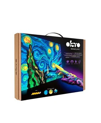 Wise Elk Okto Sensory Art 3d Painting Starry Night 11.8 X 15.7 Canvas Kit