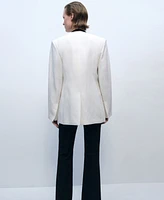 Mango Women's Lyocell and Linen-Blend Jacket