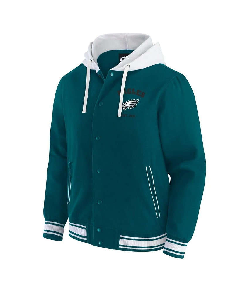 Darius Rucker Collection by Fanatics Men's Midnight Green Philadelphia Eagles Full-Snap Hoodie Jacket