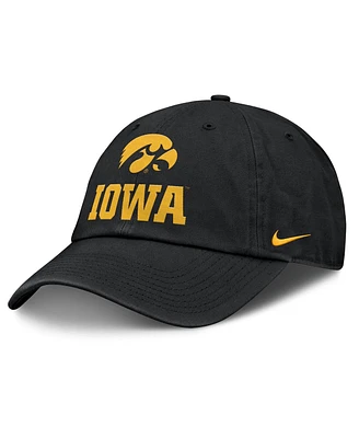 Nike Men's Black Iowa Hawkeyes 2025 Sideline Club Adjustable Hat