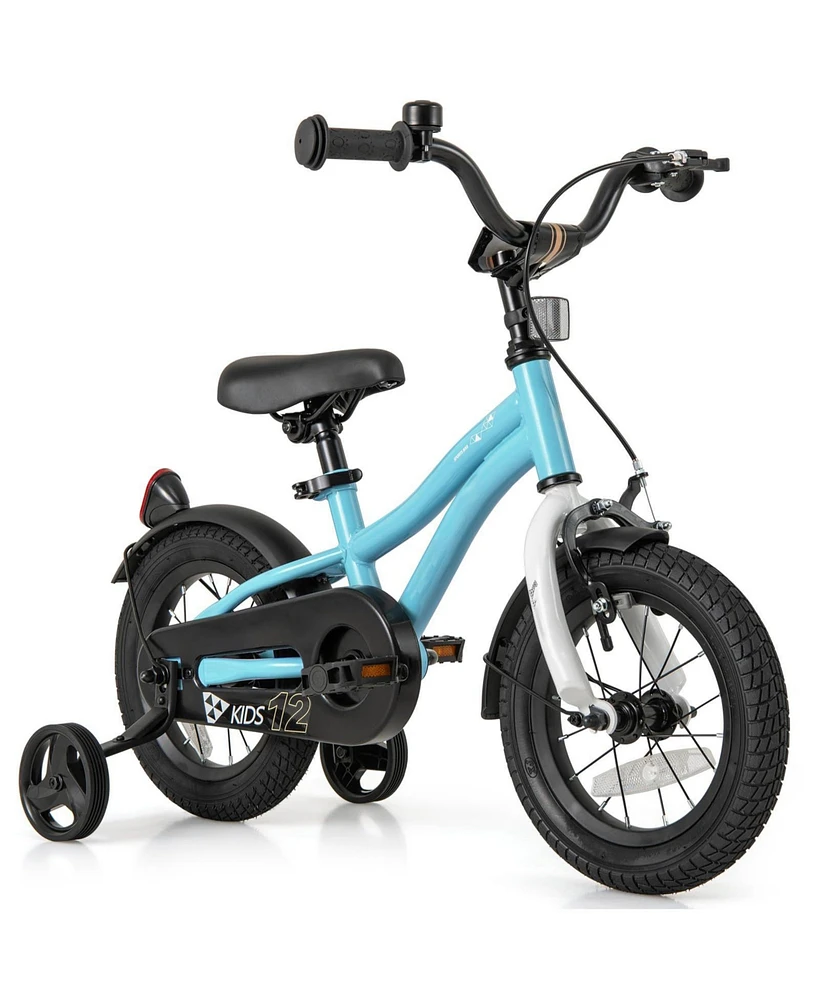 Kids Bike 12-Inch Children Training Bicycle with 2 Brake for 3-8 Years Old