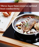 Alva Chef 11" Stainless Steel Frying Pan with Stay-Cool Handle & Induction Ready